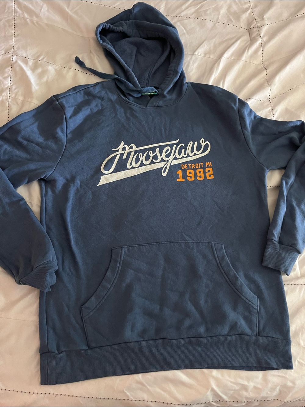 Moosejaw Navy Pullover Hoodie Detroit Medium